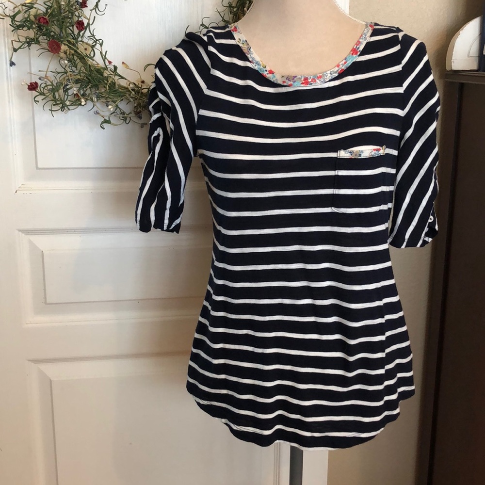 Anthropologie postmark striped shirt